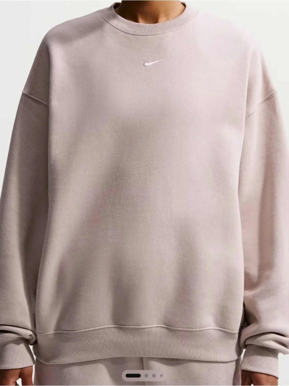 Nike Sportswear Phoenix Fleece Oversized Sweatshirt Womens S Pink Cream Center